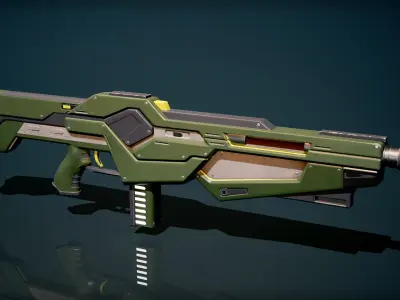 Modern Sci-Fi Rifles Bundle 02 3D model