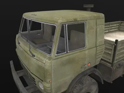 Kamaz Truck Low-poly 3D model