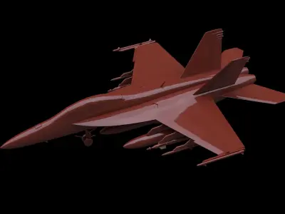 FA-18F Super Hornet Free low-poly 3D model