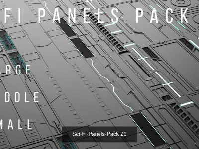 Sci-Fi Kitbash design set 3D Model Pack purchase