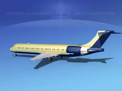 McDonnell Douglas MD-87 Corporate 4 3D model