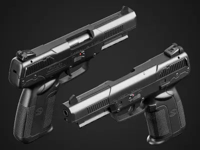 FN Five-SeveN MKII Low-poly 3D model