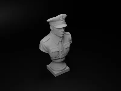 WW2 Soviet Soldier Bust Chess 3D print model get