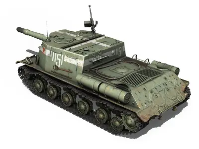 ISU-152 - 1151 -Soviet heavy self-propelled gun 3D model
