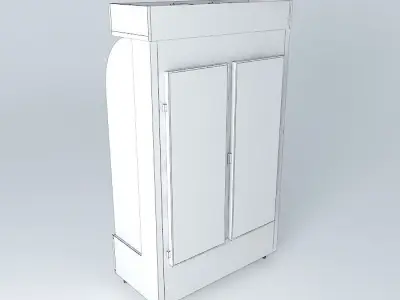 Kit glass display case with shelves Free 3D model