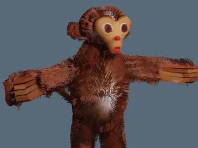 The Amazing Monkey Free low-poly 3D model