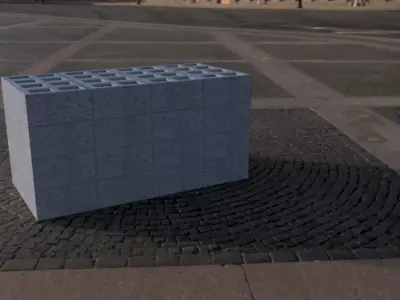20cm block stack  Free 3D model