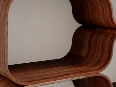 Original Mid-Century Modern Bookcases Free low-poly 3D model