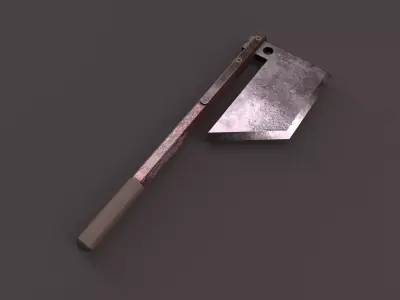 Steel Axe V2 Low-poly 3D model