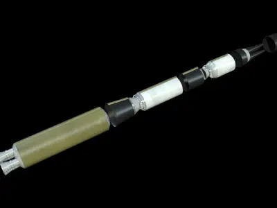 Minuteman III ICBM Missile Low-poly 3D model