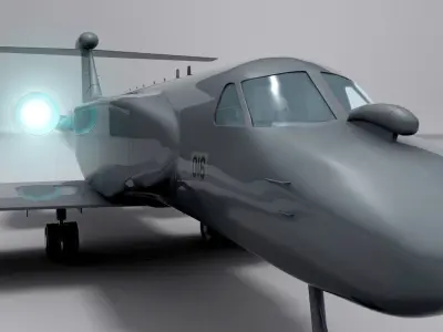 G550 AEW Low-poly 3D model