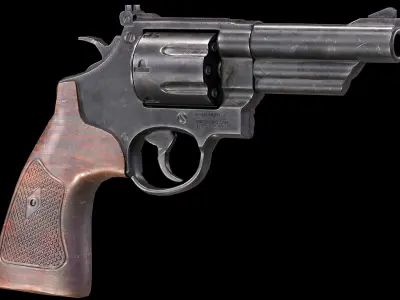 PISTOL WEAPON PACK LOW-POLY PBR Low-poly 3D model