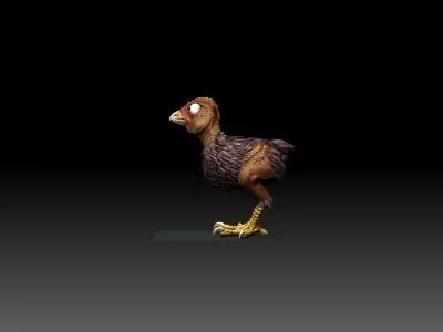 Dinosaur Chicken Low-poly 3D model