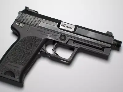 USP - TACTICAL - Heckler Koch HK 45 ACP Low-poly 3D model