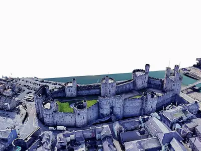 Caernarfon Castle Low-poly 3D model