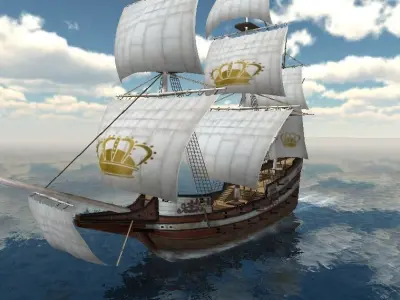 Ship Pack Low-poly 3D model