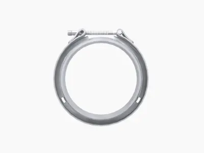 Generic Stainless Steel V-Band clamp Low-poly 3D model