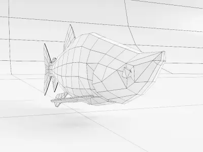 Simon fish low poly  3d model  Low-poly 3D model