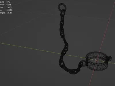 Medieval Shackles Free low-poly 3D model