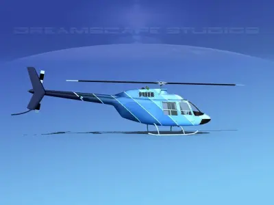Bell 206 JetRanger V07 3D model