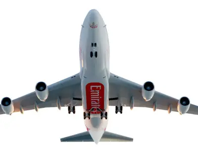 Realistic Emirates SkyCargo Boeing 777F Airplane 3D Model 3D model