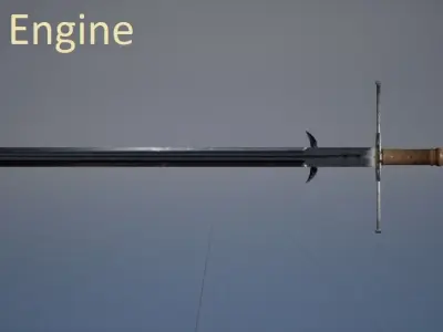 Zweihander sword Free low-poly 3D model