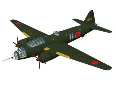 Mitsubishi G4M Betty Type24 otsu 3D model