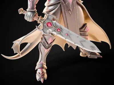 Stylized Sword - Dragonbane Greatsword Bloodspire - Game Ready 3D model