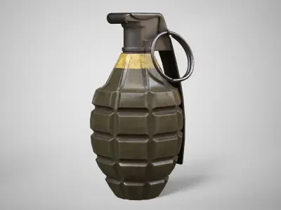 MK2 Hand Grenade AAA Game Ready Low-poly 3D model