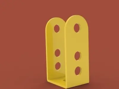 Bearing Block - Meccano Part Free 3D model