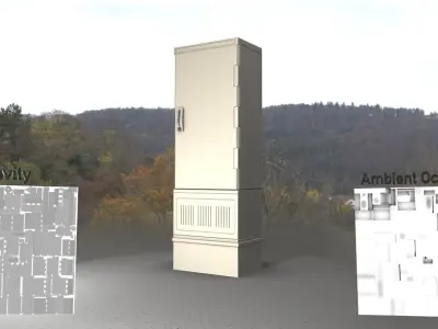 Electrical Distribution Cabinet 85 Low-poly 3D model