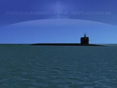 Ohio Class USS Alabama SSBN-731 3D model