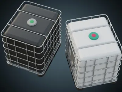 Water Container 1A Low-poly 3D model