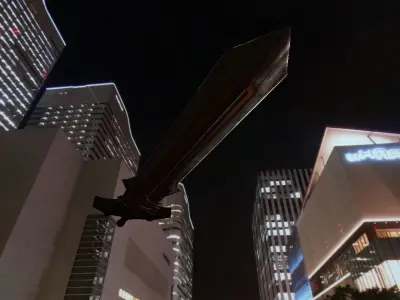 Free PBR and Cartoon Sword Free low-poly 3D model