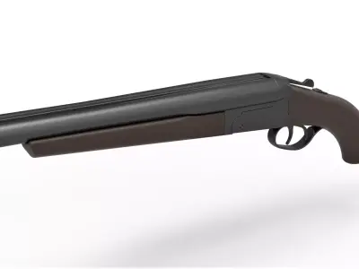 Double Barreled Remington Shotgun 3D model