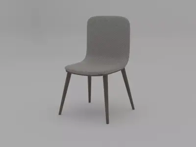 Grey checkered modern chair Free 3D model