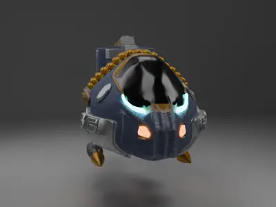 Futuristic Sci Fi Hovercraft 3D model