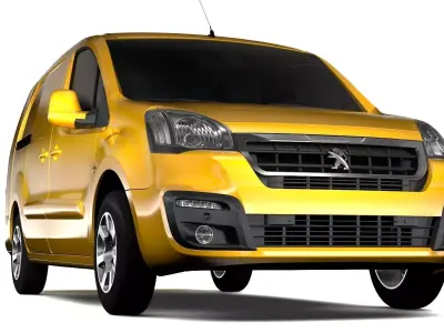 Peugeot Partner Van L2 Electric 2017 3D model