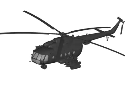 Mi-8MT Helicopter 3D model