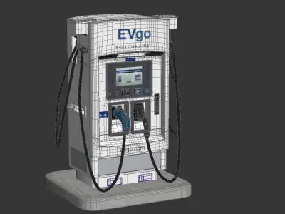 Electric Vehicle Charging Station EV GO 4 3D model