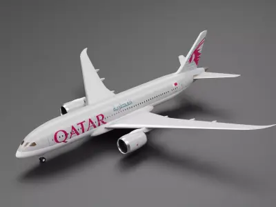 Boeing 787-8 Qatar Livery 3D model