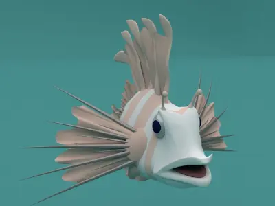 lion fish Low Poly 3D model