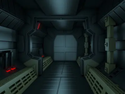 Sci Fi Tunnel 3D model 61