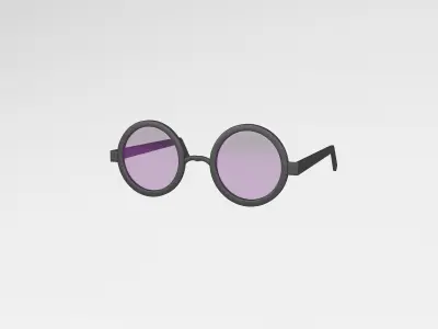 Cartoon Glasses v1 005 Low-poly 3D model