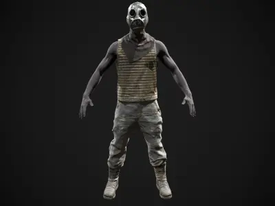 Skull armor 13 Low-poly 3D model