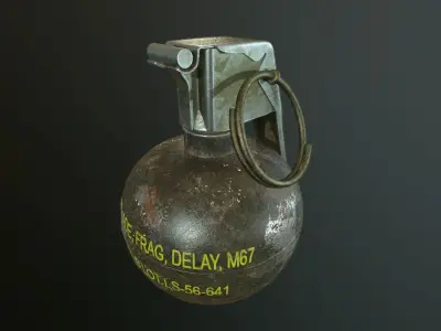 M-67 Hand Grenade Low-poly 3D model