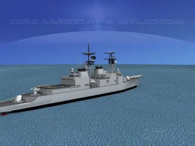 Spruance Class DD988 USS Thorn 3D model