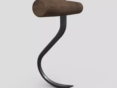 Meat Hook 4 Low-poly 3D model