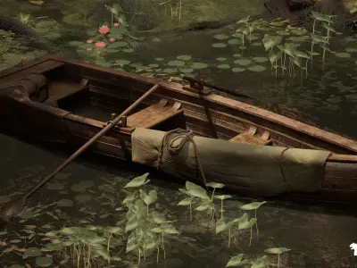 Jungle Ruins Lost Temple Ancient Environment Low-poly 3D model