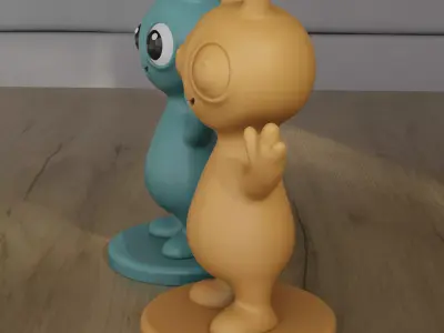 Cute Alien Desk Companion 3D Print Model STL 3D print model